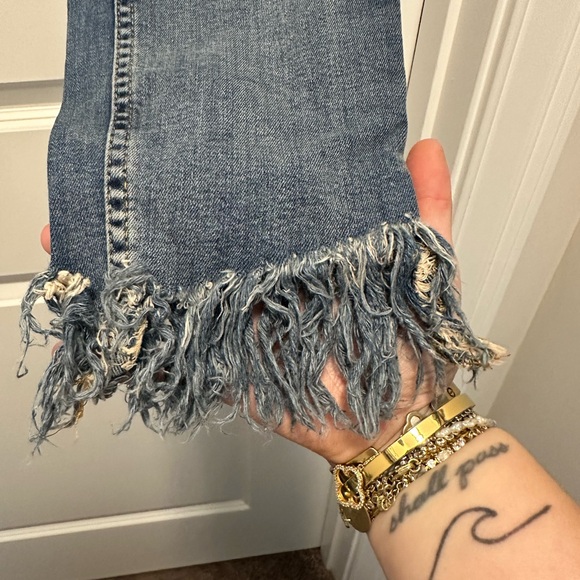 FREE PEOPLE GREAT HEIGHTS FRINGE JEANS - Picture 5 of 8